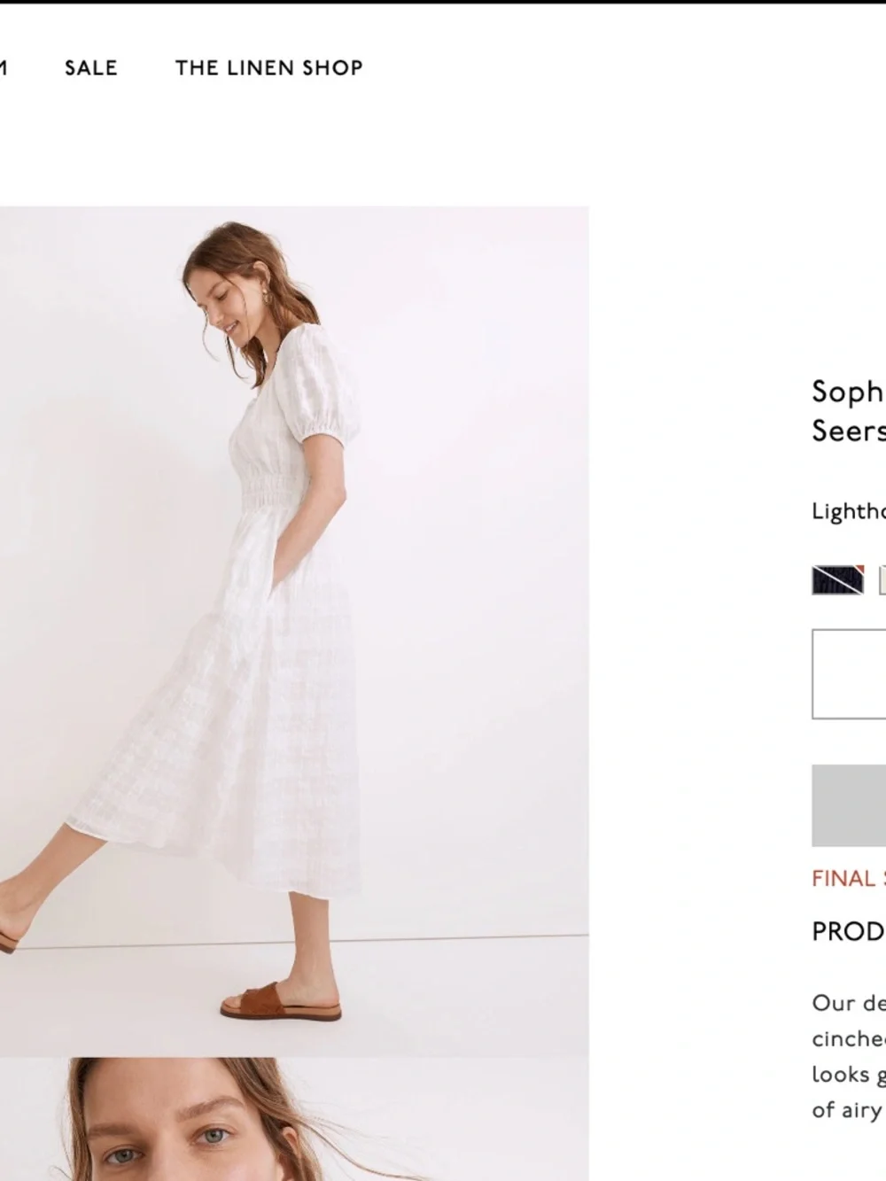 Madewell Sophia Midi Dress in Seersucker Check - Picture 10 of 10